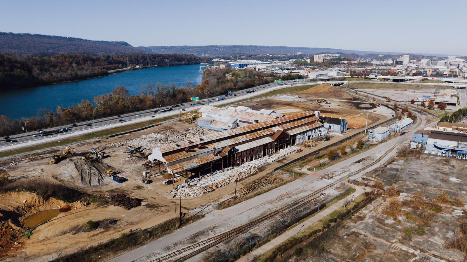 Aerial View of Chattanooga Industrial Site